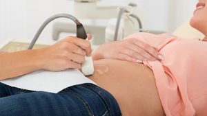 Woman having a gel scan