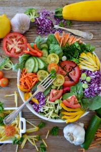 Plate full of salad 